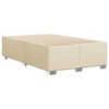 vidaXL Boxspringbett mit Matratze Creme 120x200 cm Stoff