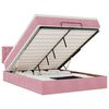 vidaXL Ottoman-Bett mit Matratze & LEDs Rosa 140x190 cm Samt