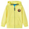 vidaXL Kinder-Kapuzenpullover mit Rei&szlig;verschluss Hellgelb 128