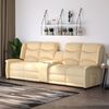 vidaXL Relaxsofa 4-Sitzer mit Getr&auml;nkehalter Creme
