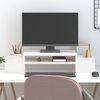 vidaXL Monitorständer Weiß 70x27,5x15 cm Massivholz Kiefer