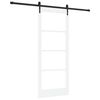 vidaXL Schiebet&uuml;r ORKDAL Wei&szlig; 83 x 202 cm Massivholz Kiefer und Glas