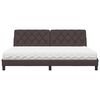 vidaXL Bett mit Matratze Dunkelbraun 200x200 cm Stoff