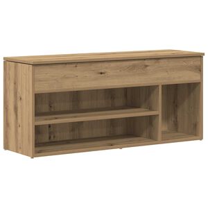 vidaXL Schuhbank Artisan-Eiche 102x30,5x45 cm Holzwerkstoff
