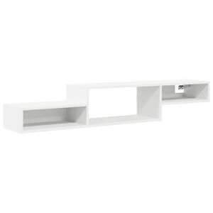 vidaXL Wandmontierter TV-Schrank Wandhalterung Wei&szlig; 150 x 28 x 26 cm