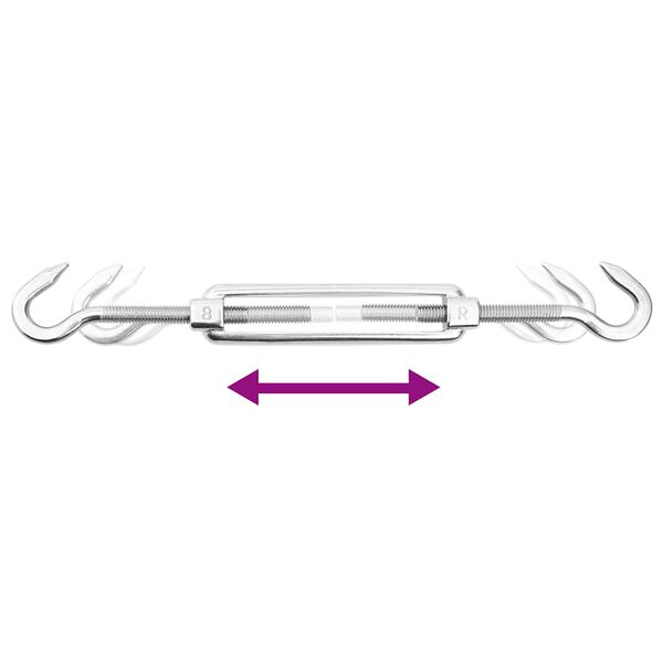 vidaXL 8-tlg. Sonnensegel Zubehör-Set Edelstahl