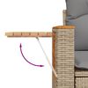 vidaXL 7-tlg. Garten-Sofagarnitur mit Kissen Beige Poly Rattan