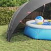 vidaXL Pool-Dome Schwarz 592 x 590 x 275 cm