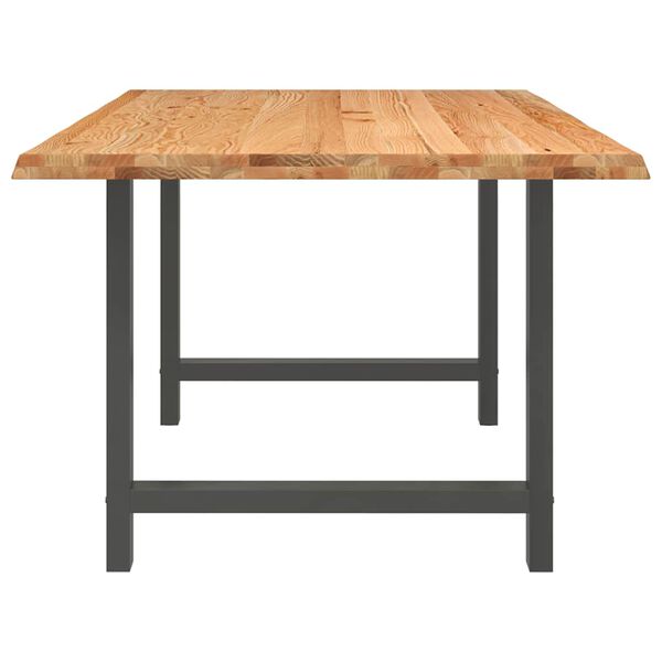 vidaXL Esstisch Hellbraun 220x100x74 cm Massivholz Eiche Rechteckig