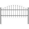 vidaXL Gartenzaun 6 pcs Grau 170 x 140 cm Pulverbeschichteter Stahl