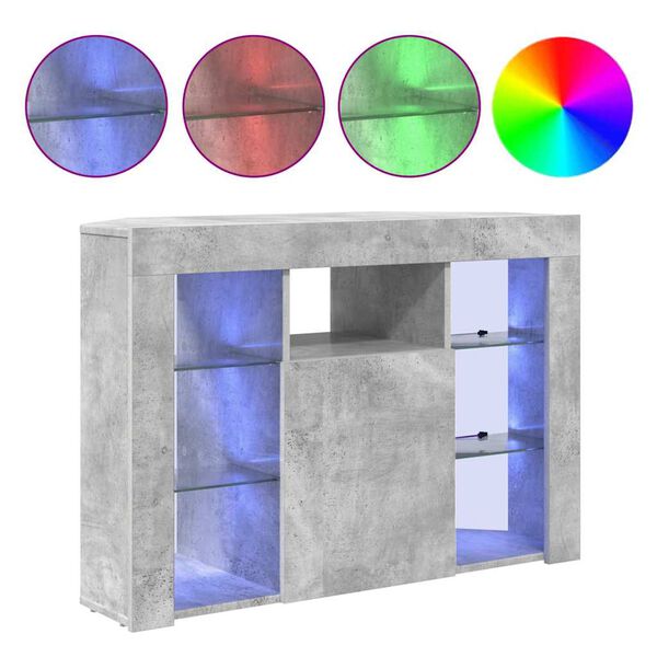 vidaXL Eck-LED-TV-Schrank Beton Grau 100x40x68cm Holzwerkstoff