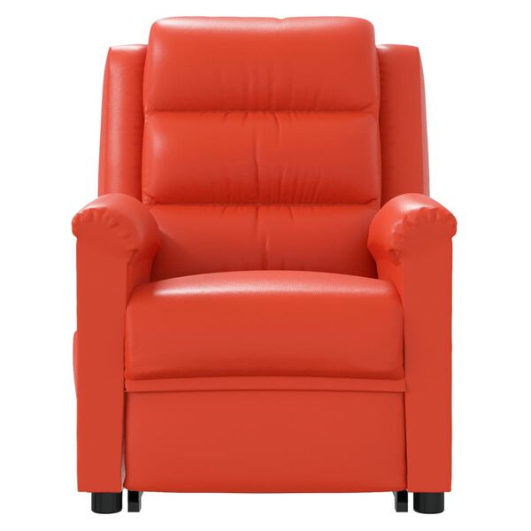 vidaXL Massagesessel mit Aufstehhilfe Rot Kunstleder