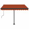 vidaXL Standmarkise Manuell Einziehbar 300x250 cm Orange/Braun