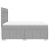 vidaXL Boxspringbett mit Matratze Hellgrau 160x200 cm Stoff