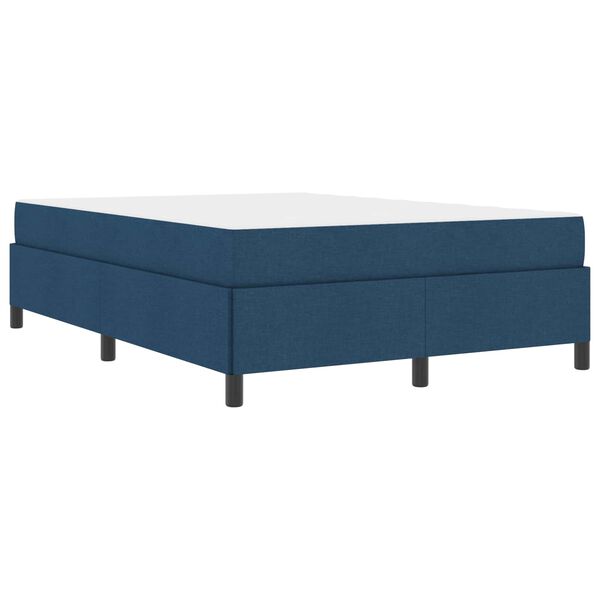 vidaXL Boxspringbett Blau 140 x 200 cm Stoff