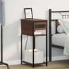 vidaXL Nachttisch Braun Eichen-Optik 41 x 28 x 76 cm Holzwerkstoff
