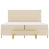 vidaXL Boxspringbett mit Matratze Creme 200 x 200 cm Stoff