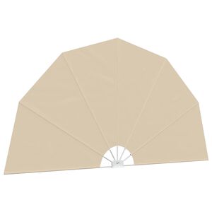 vidaXL Faltbarer Terrassen-Seitenf&auml;cher Creme 160 cm