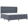 vidaXL Boxspringbett mit Matratze Dunkelgrau 200 x 200 cm Samt
