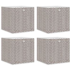 vidaXL Faltboxen 4 Stk. Braun 32x32x32 cm Vlies