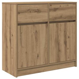 vidaXL Sideboard mit Schublade Artisan-Eiche 80x34x76 cm Holzwerkstoff