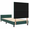 vidaXL Boxspringbett mit Kopfteil Dunkelgr&uuml;n 90 x 200 cm Samt