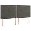 vidaXL Kopfteil Dunkelgrau 160 x 5 x 118/128 cm Samt
