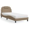 vidaXL Bett "Viana" mit Matratze Cappuccino-Braun 90x200 cm Kunstleder