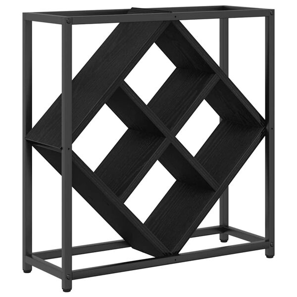 vidaXL Weinregal Schwarz Eichen-Optik 51 x 18 x 52,5 cm Holzwerkstoff