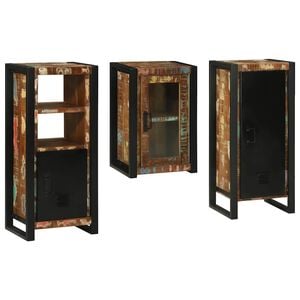 vidaXL Badezimmerm&ouml;bel-Set 3 stk. Mehrfarbig 40 x 35 x 90 cm