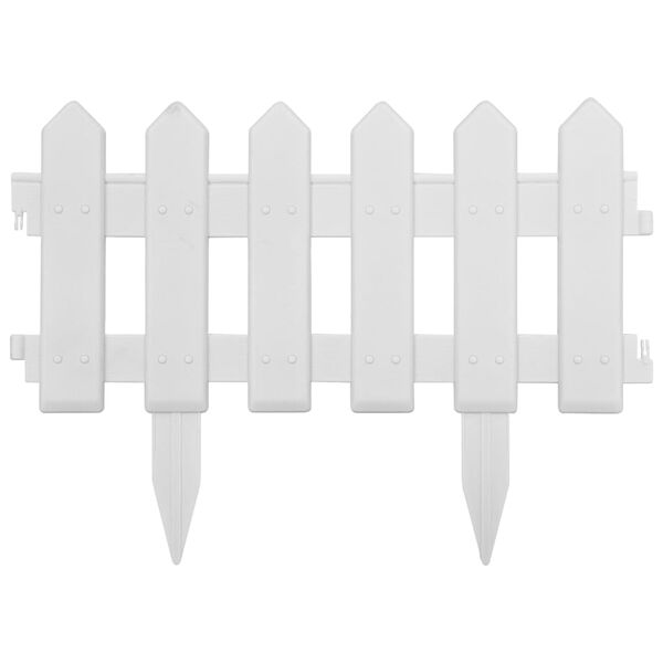 vidaXL Rasenkanten 25 Stk. Wei&szlig; 10 m PP