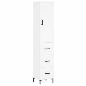 vidaXL Highboard Wei&szlig; 34,5x34x180 cm Holzwerkstoff