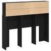 vidaXL Kopfteil Schrank Schwarz Eichen-Optik 120 x 19 x 103,5 cm