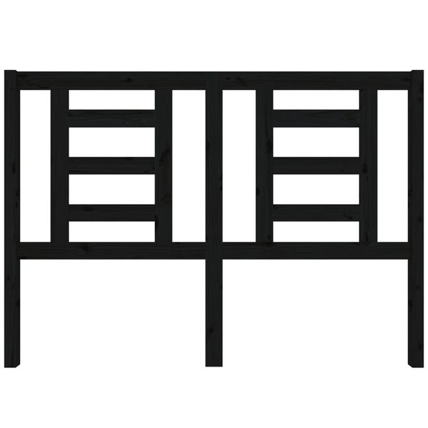 vidaXL Kopfteil Schwarz 141x4x100 cm Massivholz Kiefer