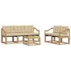 vidaXL Outdoor-Sofagarnitur 6 stk. Wei&szlig; und Beige