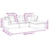 vidaXL Modulares Sofa mit Fu&szlig;hocker Kissen Cordstoff Graugr&uuml;n