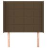 vidaXL Kopfteil mit Ohren Dunkelbraun 83x16x118/128 cm Stoff