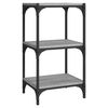vidaXL B&uuml;cherregal Grau Sonoma 40x33x70,5 cm Holzwerkstoff und Stahl
