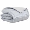 vidaXL Sommerdecke Silber 240 x 260 cm Satin und Mikrofaser