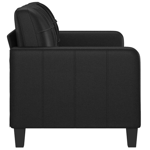 vidaXL 2-Sitzer-Sofa Schwarz 140 cm Kunstleder