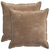 vidaXL Kissenbezug 2 pcs HOUTEN Braun 70 x 70 cm Chenille-Stoff