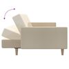 vidaXL Schlafsofa 2-Sitzer Creme Stoff