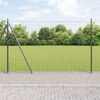 vidaXL Zaun mit Pfosten Grau 1,6 x 10 m Stahl und PVC