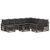 vidaXL Gartensofa-set 11 stk. Grau und Dunkelgrau Poly-Rattan