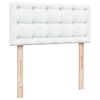 vidaXL Ottoman-Bett mit Matratzen & LEDs Reinweiß 80x200 cm Kunstleder