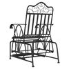 vidaXL Schaukelstuhl 61 cm Schwarz Stahl