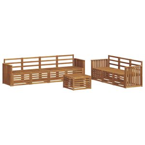 vidaXL Sofagarnituren 8 pcs Natur Massivholz Akazie