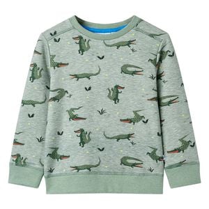 vidaXL Kinder-Sweatshirt Hellkhaki Melange 92