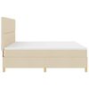 vidaXL Boxspringbett mit Matratze Creme 200 x 200 cm Stoff