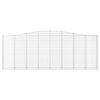 vidaXL Gabionen mit Hochbogen 15Stk. 400x30x140/160cm Verzinktes Eisen